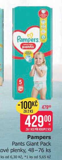 Pampers Pants Giant Pack kalhotkové plenky, 48-76 ks