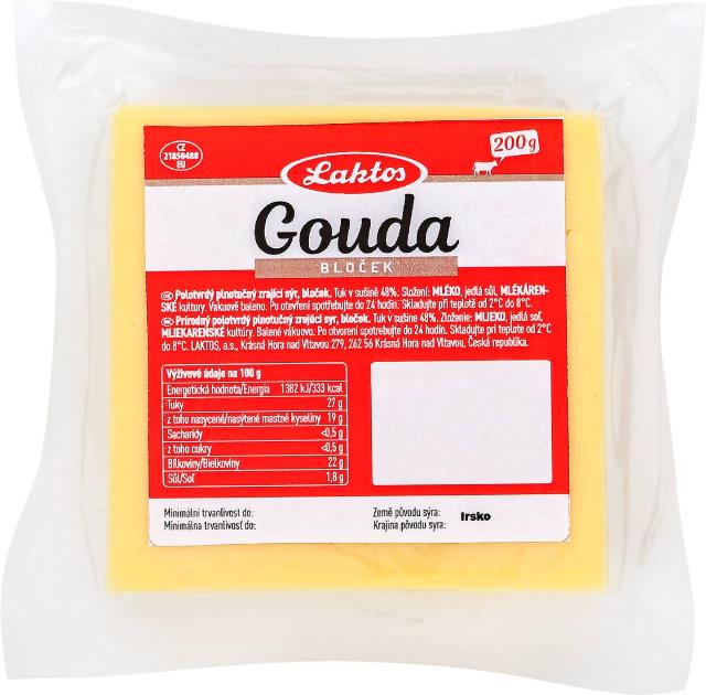 Gouda Polotvrdý sýr bloček