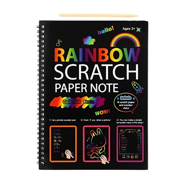 Teddies Škrabací duhový notes 10 listů