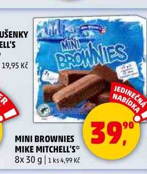 MINI BROWNIES MIKE MITCHELL'S, 8x 30 g 