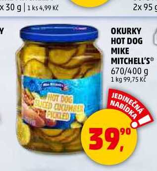 OKURKY HOT DOG MIKE MITCHELL'S, 670 g