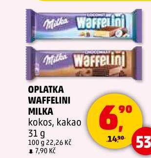 OPLATKA WAFFELINI MILKA, 31 g