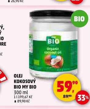 OLEJ KOKOSOVÝ BIO MY BIO, 300 ml