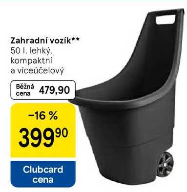 Zahradní vozík, 50 l, lehký. kompaktní a víceúčelový