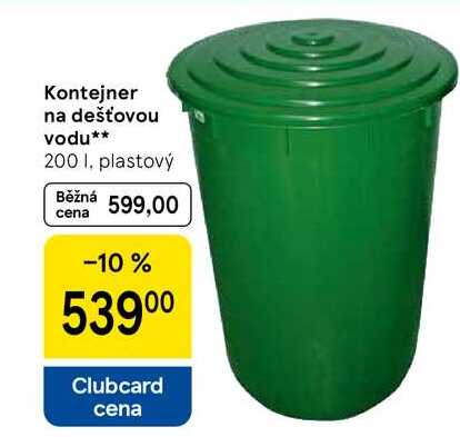 Kontejner na dešťovou vodu, 200 l, plastový 