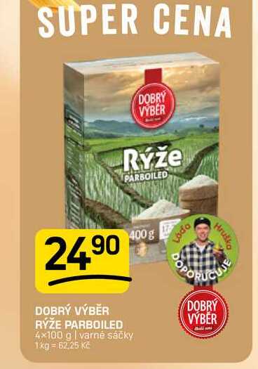 DOBRÝ VÝBĚR RÝŽE PARBOILED 4x100 g
