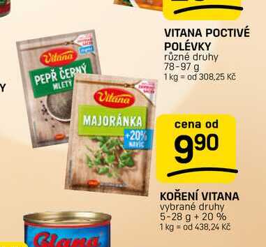 KOŘENÍ VITANA vybrané druhy 5-28 g