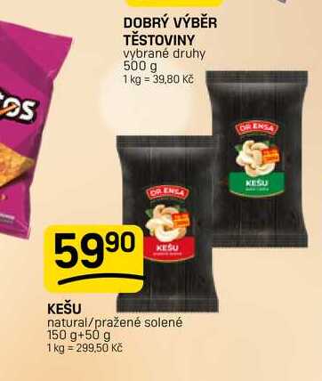 KEŠU natural/pražené solené 150 g