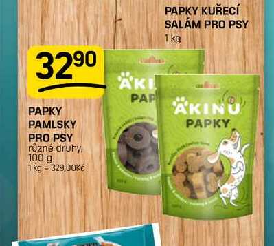 PAPKY KUŘECÍ SALÁM PRO PSY 1 kg 