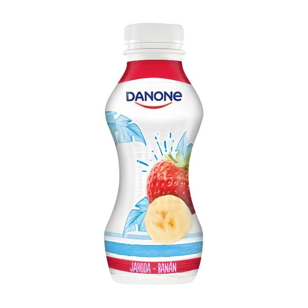 Danone Zakysaný jogurtový nápoj jahoda a banán