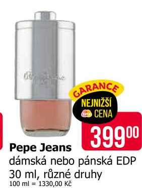 Pepe Jeans dámská nebo pánská EDP 30 ml, různé druhy 