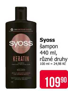 Syoss šampon 440 ml, různé druhy