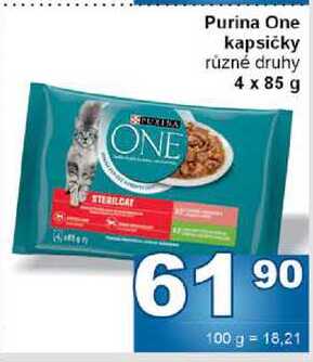 Purina One kapsičky různé druhy 4 x 85 g 