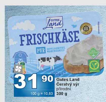 Gutes Land Čerstvý sýr přírodní 100 g