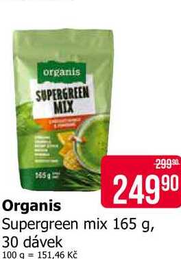 Organis Supergreen mix 165 g, 30 dávek 