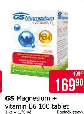 GS Magnesium + vitamin B6 100 tablet