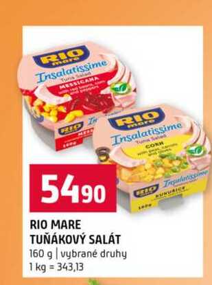 RIO MARE TUŇÁKOVÝ SALÁT 160 g vybrané druhy