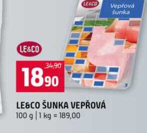 LE&CO ŠUNKA VEPŘOVÁ 100 g 