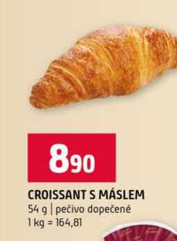 CROISSANT S MÁSLEM 54 g pečivo dopečené