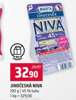 JIHOČESKÁ NIVA 100 g 45% tuku 