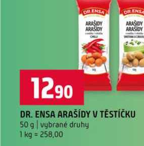 DR. ENSA ARAŠÍDY V TĚSTÍČKU 50 g vybrané druhy