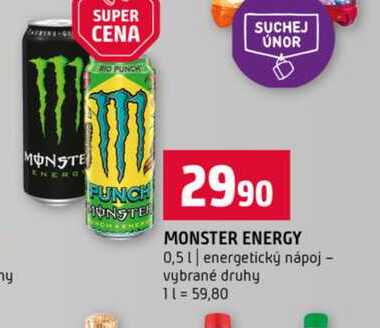 MONSTER ENERGY 0,5l energetický nápoj vybrané druhy 
