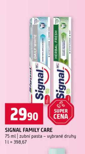 SIGNAL FAMILY CARE 75 ml zubní pasta vybrané druhy 