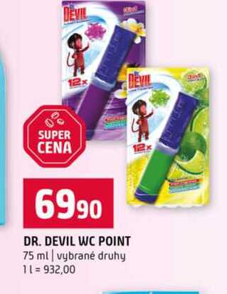 DR. DEVIL WC POINT 75 ml vybrané druhy 