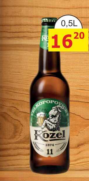 Velkopopovický Kozel 11° medium světlý ležák 0.5l