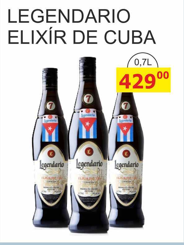 LEGENDARIO ELIXÍR DE CUBA 0,7L