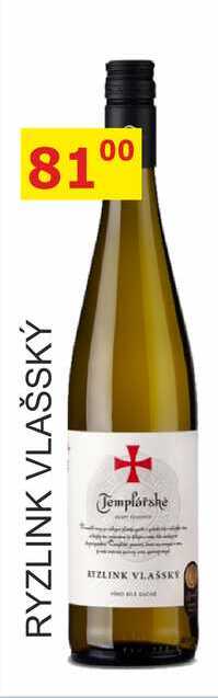 Templářské sklepy 0,75l RYZLINK VLAŠSKÝ