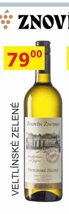 ZNOVÍN ZNOJMO 0,75L VELTLÍNSKÉ ZELENÉ