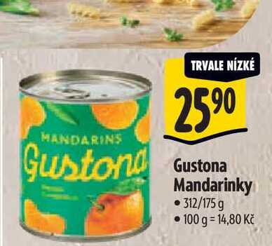   Gustona Mandarinky 312/175 g 