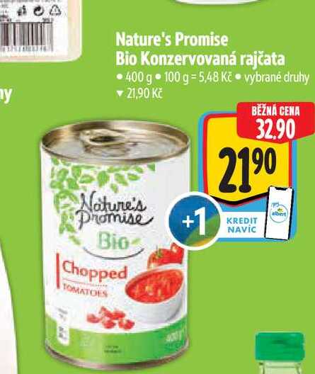 Nature's Promise Bio Konzervovaná rajčata 400 g