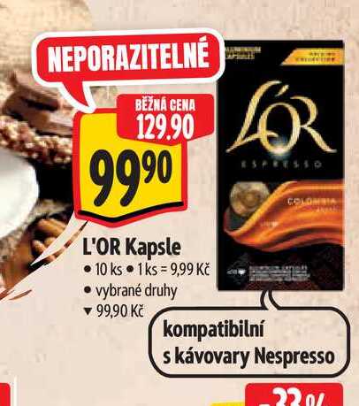   L'OR Kapsle 10 ks 