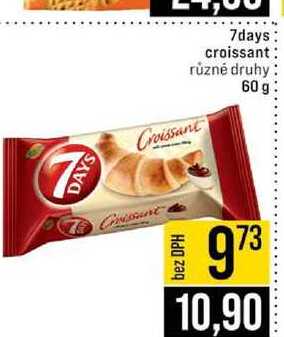 7days croissant různé druhy Croissant 60 g