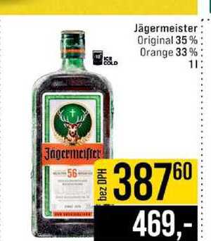 Jägermeister Original 35% Orange 33% 1l