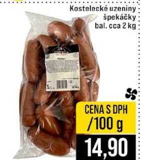 Kostelecké uzeniny špekáčky bal. cca 2 kg 100g