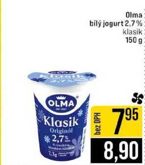 Olma bílý jogurt 2.7% klasik 150 g 