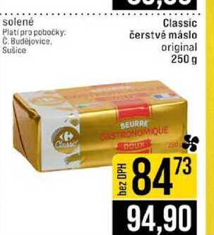 Classic čerstvé máslo original 250 g