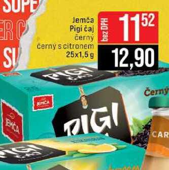 Jemča Pigi čaj černý Cerny s citronem 25x1,5 g