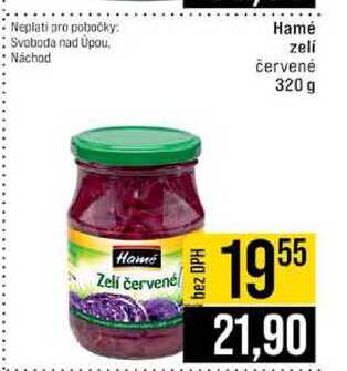 Hamé zeli červené 320 g