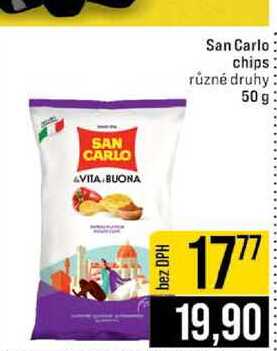 San Carlo chips různé druhy 50 g 