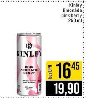 Kinley limonáda pink berry 250 ml 