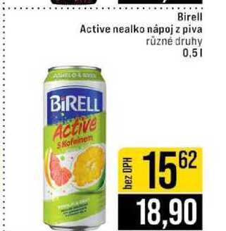 Birell Active nealko nápoj z piva různé druhy 0,5l