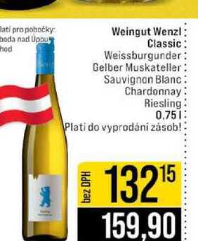 Weingut Wenzl Classic Weissburgunder Gelber Muskateller Sauvignon Blanc Chardonnay Riesling 0.75l