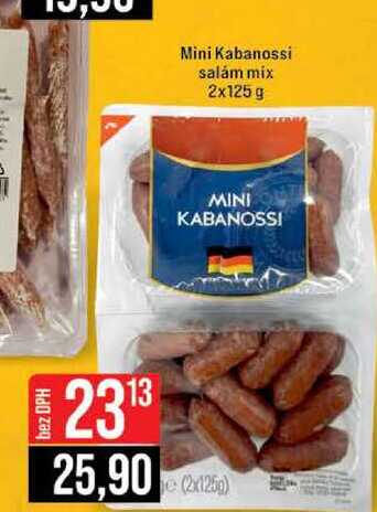 Mini Kabanossi salám mix 2x125 g