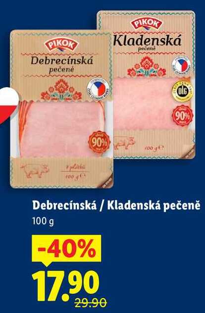 Debrecínská/Kladenská pečeně, 100 g