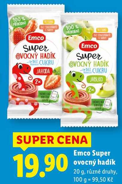 Emco Super ovocný hadík, 20 g