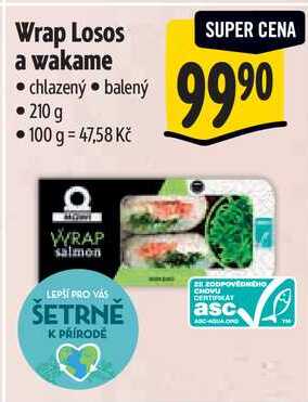 Wrap Losos a wakame, 210 g